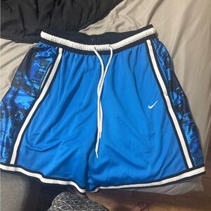 Nike Blue and Black Athletic Shorts with Classic Design